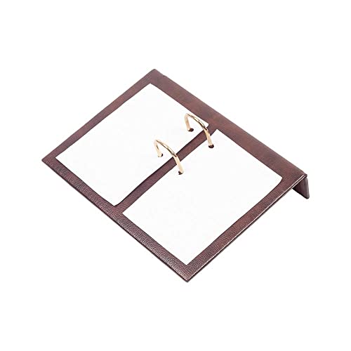 Ensemble de bureau en cuir marron, le cadeau d'affaires élégant avec sous-main et accessoires