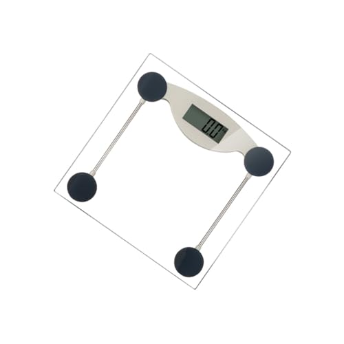 PartyKindom 1PC Transparent LCD Body Weight Scale Accurate Digital Bathroom Weighing Scale for Home Use Resolution Easy Read LCD Display and Overload Indication Durable Design