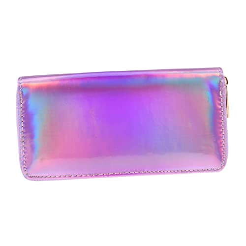 KESYOO Sparking Sequins Long Wallet for Women Female Clutch Bag with Zippered Coin Pocket Phone Slot and Shining Iridescent Purse Compact Design for Cards Cash and Receipts
