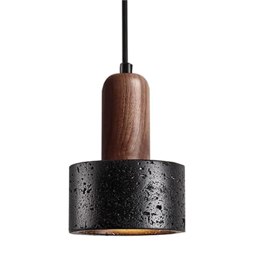 Lustre en bois de pierre naturelle nordique pour éclairage suspendu de couloir