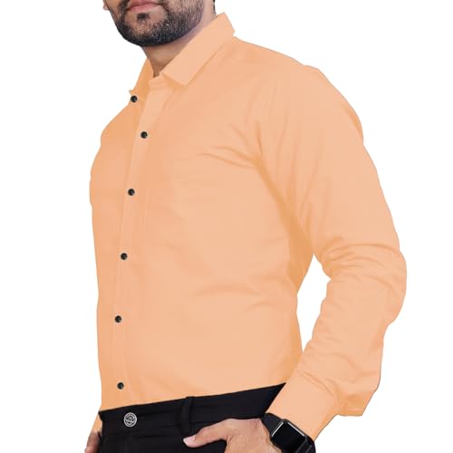 Image of Univibe Men's Slim Fit Full Sleeve Spread Collar Cotton Blend Shirt for Men and Boys