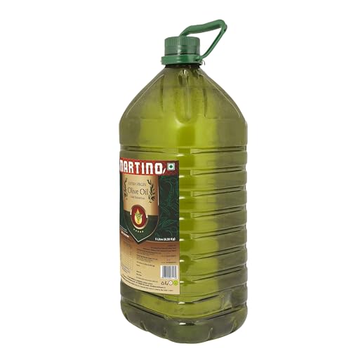 Image of Martino Extra Virgin Olive Oil 5L First Cold Pressed Cooking oil Natural and First Cold Extraction | Rich in Antioxidants | Ideal For low heat cooking like sauteing & grilling, Salad Dressing.