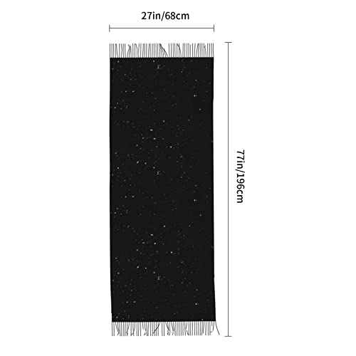 Écharpe à pompons noire aux finitions délicates et reflets brillants - 5