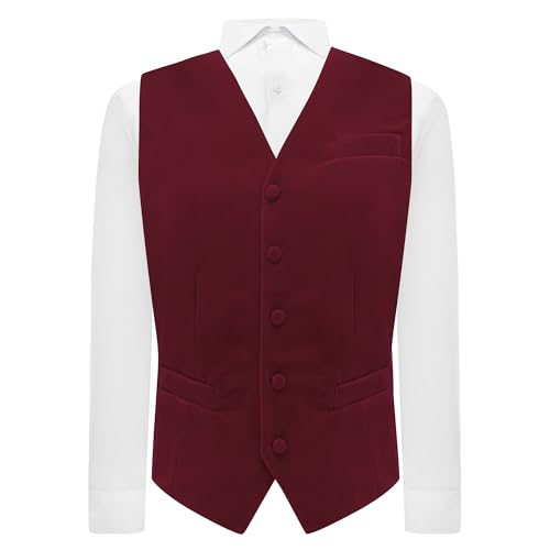 Gilet en velours bordeaux homme costume chic King & Priory