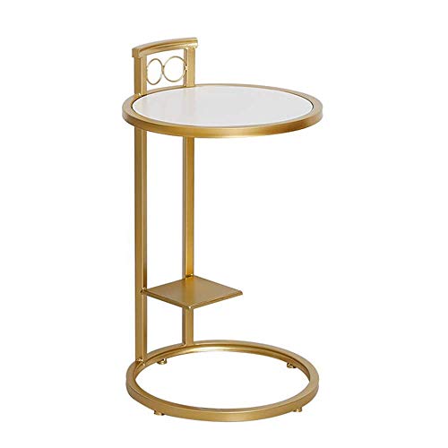 Home&Selected Furniture/Marble Coffee Table Round Sofa Side Table Iron