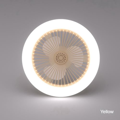 Ventilateur de plafond E27 avec télécommande pack de 2 lampes LED couleur crème - 6