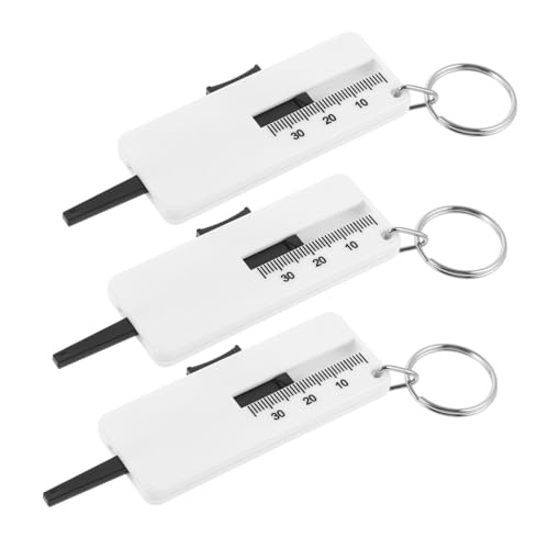 TIDTALEO 3本 タイヤ デプス ゲージ 計器 トレッド ブルズアイ ゲージ タイヤ インフレーター バルブ ブレーキ 鉛筆 タイヤ 圧力 ゲージ 空気 圧力 ゲージ ステアリング ホイール