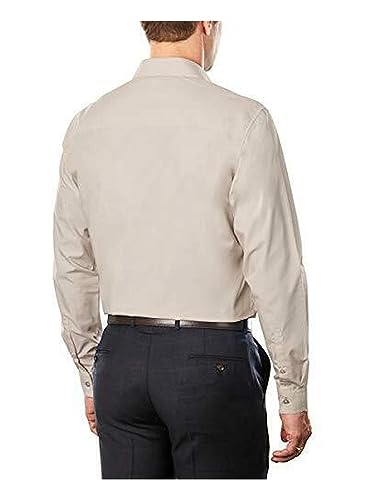 Image of Kenneth Cole REACTION Unlisted Men's Slim Fit Solid Cotton Spread Collar Full Sleeves Formal Dress Shirt
