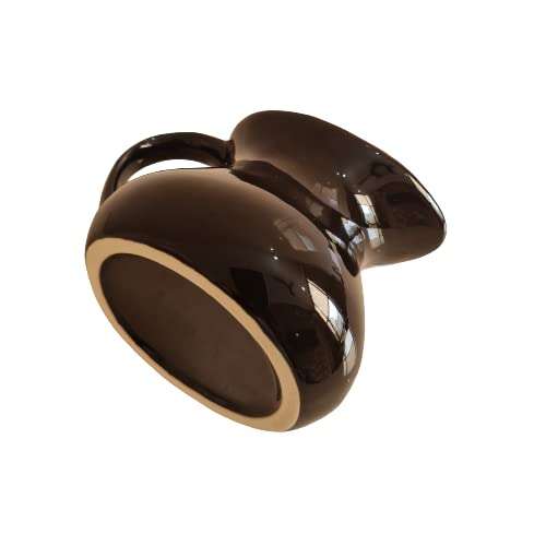 Image of 400 ml Ceramic Sauce Boat or Tea or Gravy Pot Microwave and Dishwasher Safe White (Mirakii 89)