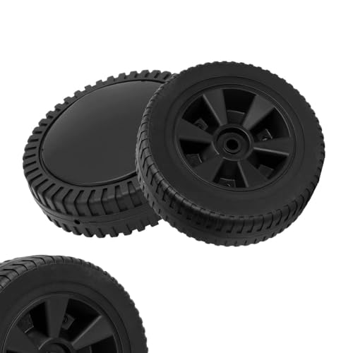 Changyeah Ruedas para barbacoa de 7 pulgadas, 2 piezas de repuesto para barbacoas, ruedas de plástico para barbacoa, ruedas de plástico, ruedas para barbacoa (negro)