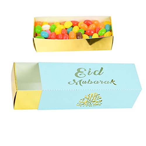 windyday 10 STÜCKE Eid Mubarak Pralinenschachtel,Snack-Zucker-Schokoladen-Tasche | Schokoladen-Geschenkboxen für… – Bild 6