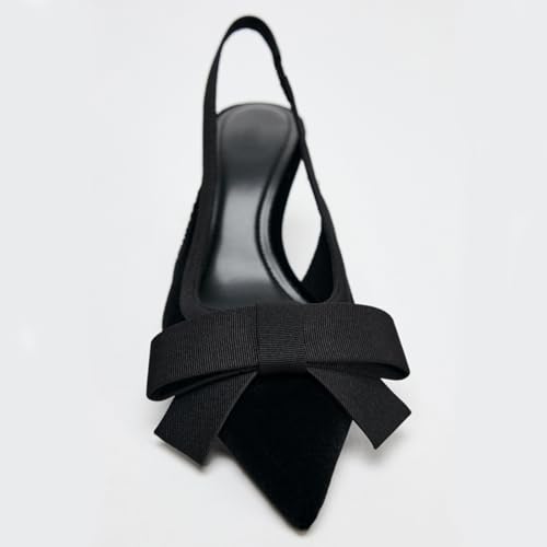 Fashion Womens Bow Slingback Pumps2