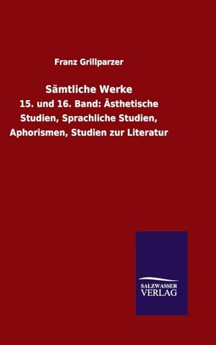 Sämtliche Werke [German] 3846073598 Book Cover