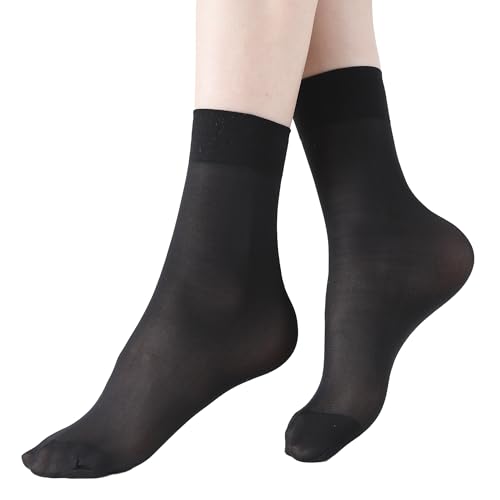 Image of Women's 10-12 Pairs Ankle High Sheer Nylon Socks