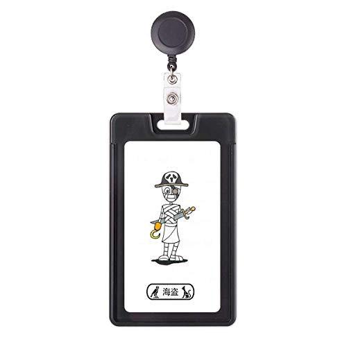Étui badge rétractable Égypte Momie Halloween enrouleur porte-carte