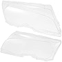 X AUTOHAUX 1 Pair Car Front Headlight Headlamp Lense Clear Lens Cover Cap PC Shell for BMW E46 1998-2002 2 Door 63126904297 63128377278