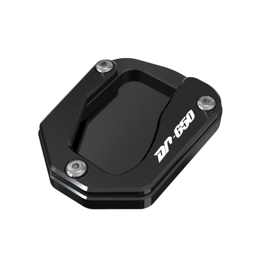 KZYQDARS Motorrad Seitenständerplatte Für S&UZUKI Für DR650 DR650S DR650SE DR 650 S SE Motorrad Zubehör Ständer Seite Stehen Enlarger Verlängerung Platte Pad(Black2)
