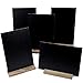 Lishang 5 Ensembles Tableau Noir Ardoise Mural Mini Ardoise Craie Bois Double Face Ardoise Restaurant Effacable pour Anniversaire Vintage Mariage Bar Buffet Restaurant (Paquet de 5)