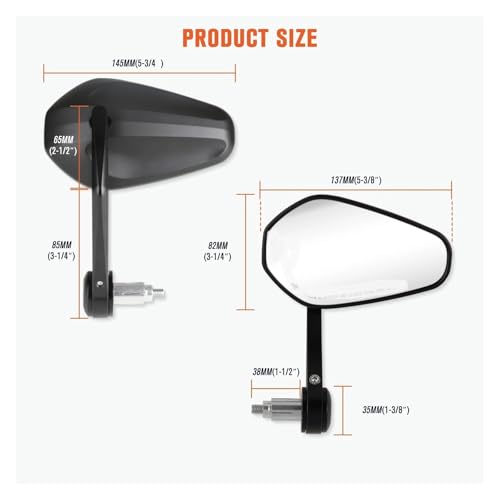 Espejo retrovisor para motocicleta Yamaha que elimina los puntos ciegos laterales 2