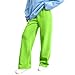Womens Wide Leg Loose Fit Sweatpants Winter Baggy Lounge Travel Pants Fashion Outfits 2026 Joggers Clothes Avtivewear(Fluorescent Green, Medium)