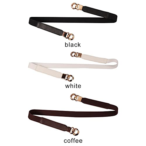 Elastic Belts Clothing Decoration Decorative Waistband Adjustable Waist Belts Punk Stretch(black)2