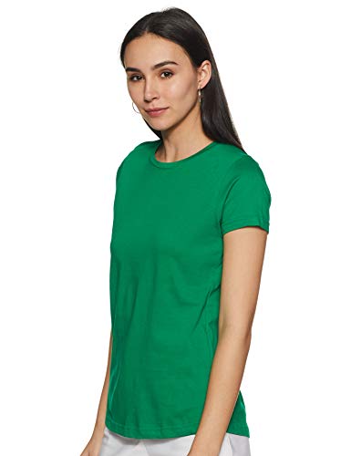 Image of ABOF Women's Regular fit T-Shirt (Pack of 2) (BOA19AWWWTE3124690 Mustard & Green Small)