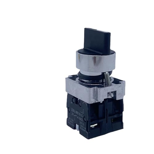 Bouton poussoir sélecteur 22 mm 10 A 3 positions 2 NO pour panneau