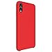 Oihxse Mate Líquido de Silicona Gel Funda - Compatible con Samsung Galaxy S8 Ultra Fina Suave Protección Carcasa Microfibra Suave Cojín Anti-rasguños Teléfono Caso Bumper (Rojo)