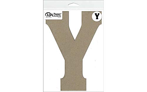 Accent Design Paper Accents Chipboard Letter 8" Y 1pc Natural