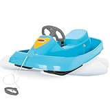JAMARA Snow Play Bob Ralley 100 cm mit Lenkrad - Kippschutz durch breite Bauform, schlagzäher Kunststoff, Lenkrad mit Stahllenkstange, Handbremse mit Stahlkrallen, Seil mit Griff