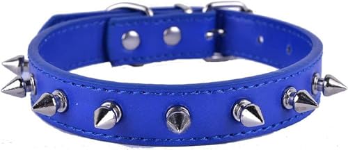 Collier chien à pointes rouge en cuir synthétique contre les morsures - 2