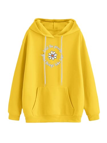 Image of JUNEBERRY Cotton Poly Fleece Oversized Fit Black, Green, Magenta, Mustard, Orange, Purple, Blue, Off White & Grey Graphic Printed Full Sleeve Hoodie for Women