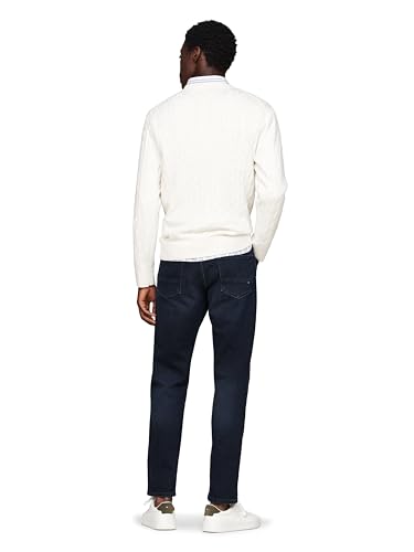 Image of Tommy Hilfiger Men's Cable Knit Crewneck Sweater Lightweight Pullover