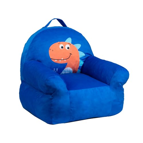 ALIMORDEN Kids Ultra-Soft Snuggle Foam Filled Chair, Kids Cozy Corner Play Couch for Boys and Girls, Dinosaur