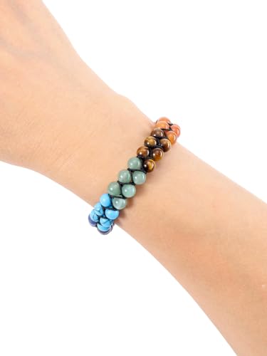 MANIFO 7 Chakra Healing Crystals Bracelet Womens Reiki Stone Rope Braided Gemstone Bracelets with Life Tree Charm Christmas Gift3