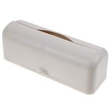 Toyvian Dispensador de Bolsas de Basura Colgante sin Perforación Caja Organizadora para Bolsas de Supermercado Plástico Gris Tamaño 18x6x6.5 Cm para Cocina y Comedor