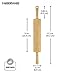 FARBERWARE Classic Wood Rolling Pin, 18-Inch Hardwood Dough Roller for Baking Pizza, Pies, Pastry and Cookies, Ergonomic Handles, Kitchen Essential