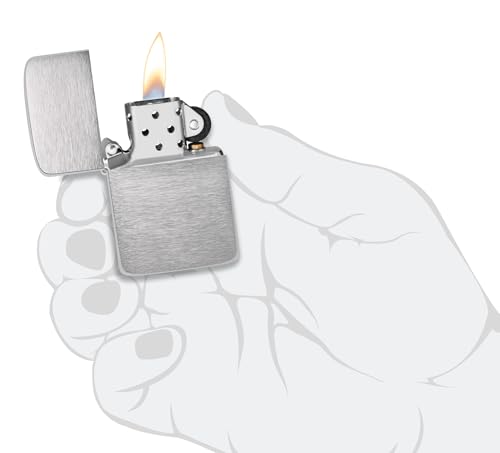 Zippo 1941 Replica - Mechero de metal recargable, acabado Brushed Chrome de color cromo 6