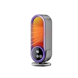 DDBONE Space Heater, 1200W PTC Ceramic Rapid Heating - Energy Efficient Portable Heater with Adjustable Thermostat, Remote Control & Intelligent Timing, Ideal for Home, Office (Purple, E68)