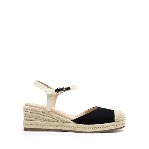 Image of DREAM PAIRS Women's Wedge Sandals, Closed Toe Espadrilles Platform Wedge Heels with Adjustable Ankle Straps and Comfortable Cushion Insoles