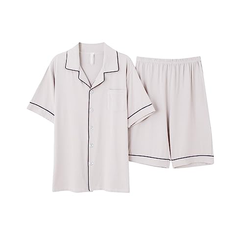 Pyjama à manches courtes pour hommes TXQHD costume ample fin