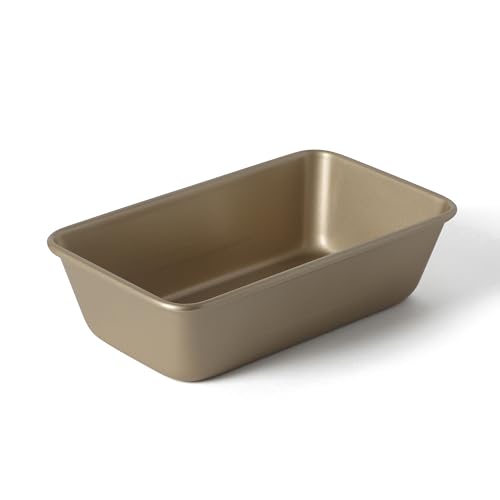 Image of Martha Stewart Gallen 9 Inch Nonstick Carbon Steel Loaf Pan - Champagne, Durable Bakeware for Even Baking and Easy Release