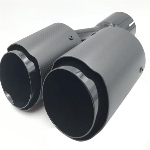 Embout d'échappement double en carbone et acier look sport - 6