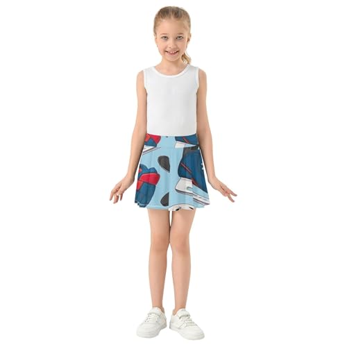 Kids Tennis Skirts Hockey Equipment Skates Blue Girls Skorts Athletic Shorts Dance Girl Skort 4t3