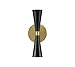 Kalco Lighting Kalco 310422BVB Contemporary Modern LED Wall Bracket from Milo Collection in Black Finish
