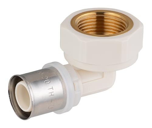 Codo multicapa PPSU para prensar hembra 3/4 - Ø20 QUICK PLOMBERIE | perfiles de engaste TH y U | sistema anti-fugas LBP | 0 plomo | compatible con agua potable