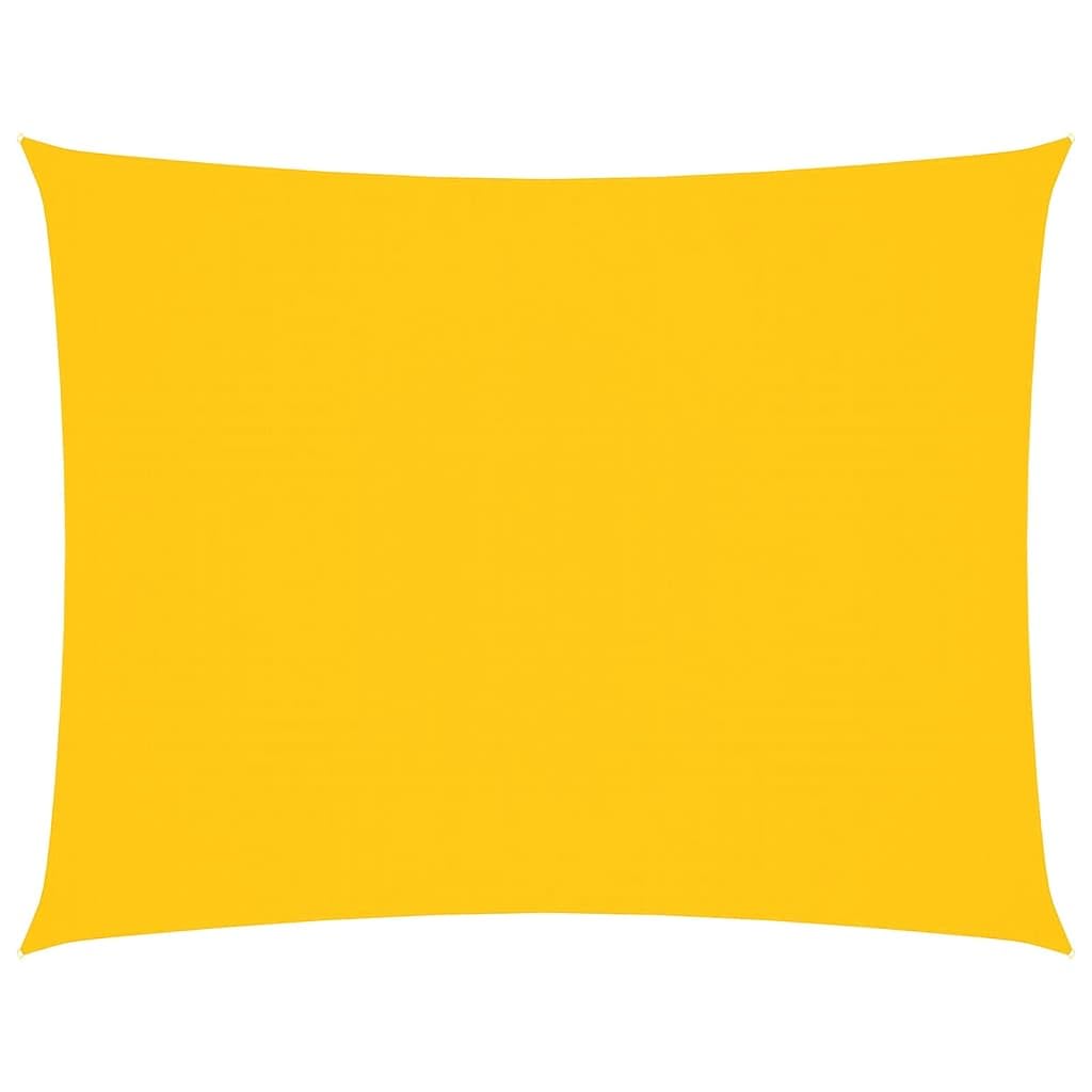 Voile d'ombrage rectangulaire 6x7 m jaune en tissu Oxford