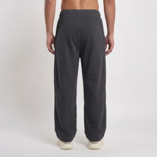 Image of MARK LOUIIS Men's Baggy Trackpants | Regular Fit Cotton Sweatpants with Drawstring Waist & Side Zipper Pockets | Oversized Casual Track Pants for Gym