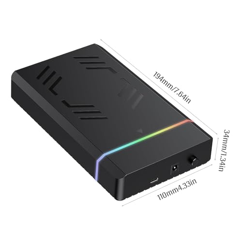 Image of CARECASE 2 in 1 USB Type C to USB External Hard Drive Casing for 2.5″ & 3.5″ Sata Hard Drives Dual 2.5 inch and 3.5 inch HDD Enclosure Case.(ABC)(k)