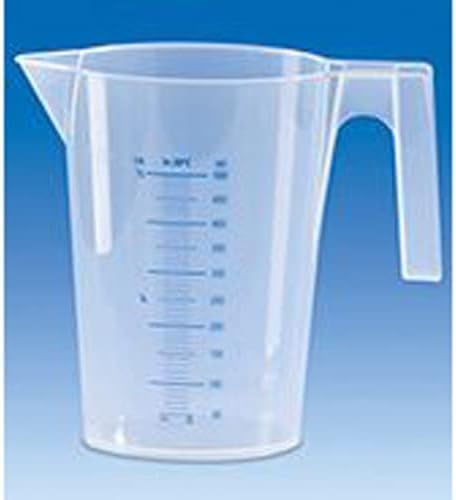 BrandTech 480941, 250 mL Polypropylene Nesting Pitcher with Graduation (5 Packs of 12 pcs)